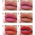 Lápiz labial rosa de 6 colores Juego de lápiz labial líquido dorado